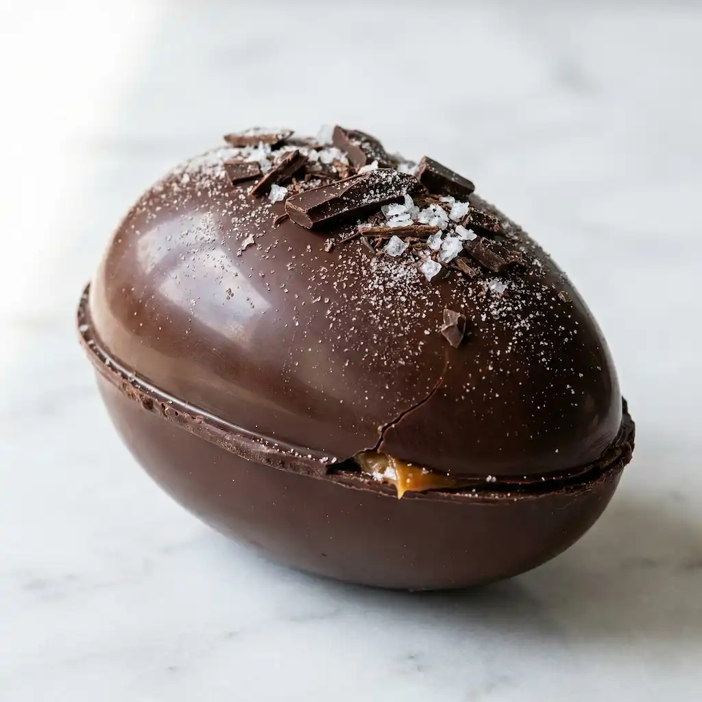 Ovo Meio Amargo com Caramelo Trufado (Fechado)